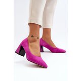 VINCEZA Suede Court Shoes with Stiletto Heel Fuchsia Alessyndra | Shoptok.si
