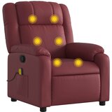 Maison Chic masažni naslanjač - Relax naslanjač vinsko rdeče umetno usnje, (22134641) | Shoptok.si