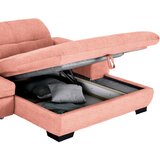 CARRYHOME KOTNA SEDEŽNA GARNITURA, tkanina barve korale | Shoptok.si
