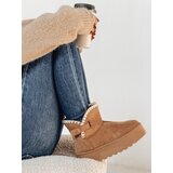 DStreet Botki damskie FLUFFIEZ kamelowe | shoptok.hr