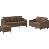 vidaXL 3-dijelni set sofa s jastucima smeđi od tkanine | shoptok.hr