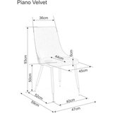 Molarem Home Stolica PIANO B barš. - smeđa | shoptok.hr