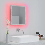  LED kupaonsko ogledalo siva boja betona 40x8,5x37 cm akrilno | shoptok.hr