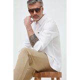Lacoste Lanena srajca bela barva cene
