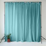 Linen Tales Turkizna lanena zavesa 140x300 cm Coastal Blue – Cene