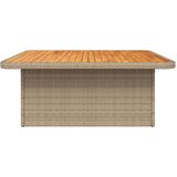 vidaXL Vrtni stol bež 110 x 110 x 71 cm od poliratana i drva bagrema | shoptok.hr