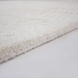Flair Rugs Bela ročno tkana preproga iz mešanice volne 200x290 cm Sculptured Wave – | Shoptok.si