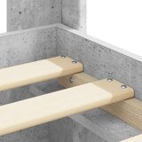  Krevetna konstrukcija s pohranom i uzglavljem Betonska siva | shoptok.hr