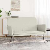  Klupa krem 108 x 79 x 79 cm baršunasta | shoptok.hr