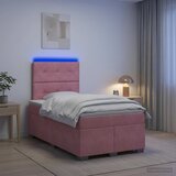  Boxspring krevet s madracem Ružičasta 120 x 190 cm Baršun | shoptok.hr