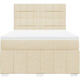  Krevet s oprugama i madracem krem 140x200 cm od tkanine | shoptok.hr