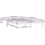  Okvir za krevet od borovine bijela 180x200 cm veliki bračni | Eponuda.com