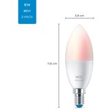 Wiz komplet od 2 prigušiva led rgbw sijalica C37 E14/4,9W/230V 2200-6500K wi-fi | Eponuda.com