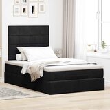  Otomanski krevet s madracima crni 120x200 cm baršunasti | shoptok.hr