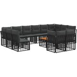  Set vanjskih sofa 13 kom. Crna i tamno siva Poliester | shoptok.hr