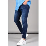 Madmext Blue Slim Fit Men's Jeans 6339