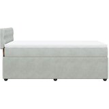 Box spring krevet s madracem svjetlosivi 100x200 cm baršunasti | shoptok.hr