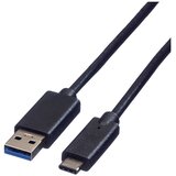 Roline USB kabel USB 3.2 gen. 1 (USB 3.0) USB-A vtič\, USB-C® vtič 1.00 m črna zaščiten 11.02.9011, (20416417) | Shoptok.si