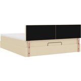 vidaXL Otomanski krevet s madracem krem 180x200cm od tkanine | shoptok.hr