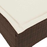 vidaXL Reclining Garden Sofa z blazinami v obliki črke L Brown | Shoptok.si
