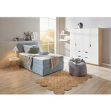 Welnova POSTELJA BOXSPRING 90 cm x 200 cm , tekstil svetlo modra | Shoptok.si