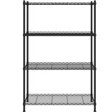 vidaXL 4-nadstropni regal 90x35x137 cm črn 200 kg | Shoptok.si