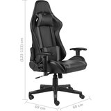 vidaXL Okretna igraća stolica siva PVC | shoptok.hr