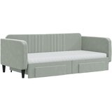  Dnevni krevet na razvlačenje svjetlosivi 90 x 190 cm baršunasti | shoptok.hr