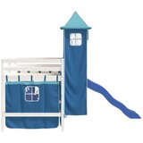  Dječji krevet na kat s tornjem plavi 80x200 cm masivna borovina | shoptok.hr