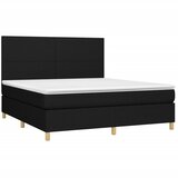  Krevet s oprugama i madracem crni 160x200 cm od tkanine | shoptok.hr