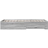 vidaXL Posteljni okvir s predali siva sonoma 100x200 cm inženirski les | Shoptok.si