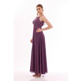 Carmen Plum Halter Sequined Long Evening Dress. | Shoptok.si