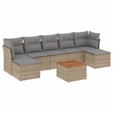  8-dijelni set vrtnih sofa od poliratana s jastucima bež | shoptok.hr