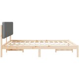  Krevetni okvir s tapiciranim uzglavljem Svijetlo siva Svjetlosiva 205.5 x 185.5 x 84.5 cm | shoptok.hr