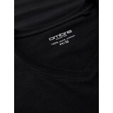 Ombre BASIC men's classic cotton T-shirt with a crew neckline - black | Shoptok.si