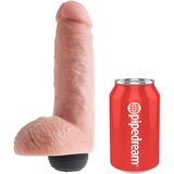 King Cock 8 - realističen dildo za brizganje (20 cm) - naravni Cene
