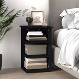 vidaXL Stranska omarica črna 35x35x55 cm iverna plošča | Shoptok.si