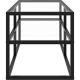 TV ormarić crni s kaljenim staklom 100 x 40 x 40 cm | shoptok.hr