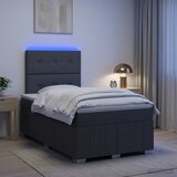  LED okvir za krevet s madracem Tamnosiva 120 x 200 cm Tkanina | shoptok.hr