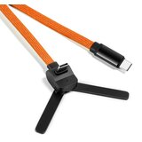 INF OTG in Type-C pleten kabel s držalom za telefon, 60W hitro polnjenje Orange, (5000276616) | Shoptok.si