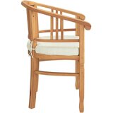  Stolica s jastukom 2 pcs Smeđa 63 x 58 x 89 cm Čvrsto teak drvo | shoptok.hr