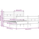 vidaXL Posteljni okvir brez vzmetnice z vzglavjem/vznožjem 140x200 cm | Shoptok.si