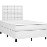  Krevet s oprugama i madracem bijeli 120x200 cm od umjetne kože | shoptok.hr