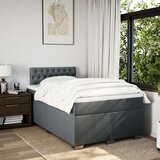 Krevet box spring s madracem tamnosivi 120 x 190 cm tkanina | shoptok.hr