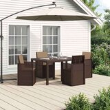  Komplet za jedilnico v vrtu z blazino 5 pcs Rjava in taupe PP, (5000301248) | Shoptok.si