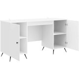  Stol Bijela visokog sjaja 142,5 x 50 x 75 cm Konstruirano drvo | shoptok.hr