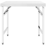 vidaXL Zložljiva kuhinjska miza 85x60x80 cm nerjaveče jeklo | Shoptok.si