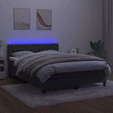  Box spring s madracem LED tamnosivi 140x200 cm baršun | shoptok.hr