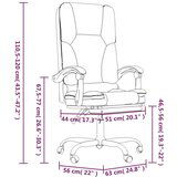  Masažni uredski naslonjač od tkanine smeđesivi - Sivo-smeđa 1 | shoptok.hr