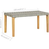  Vrtna klupa siva 120 cm od poliratana i masivnog drva bagrema | Eponuda.com
